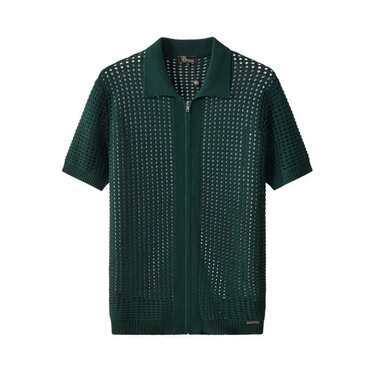 Short Sleeve Knit Shirt "Hunter Green"